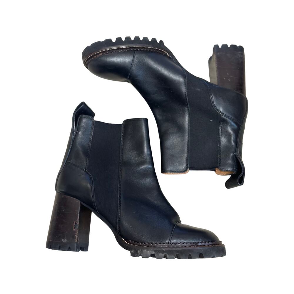 See by Chloe Mallory Leather‎ Chelsea Booties black size ??? $475